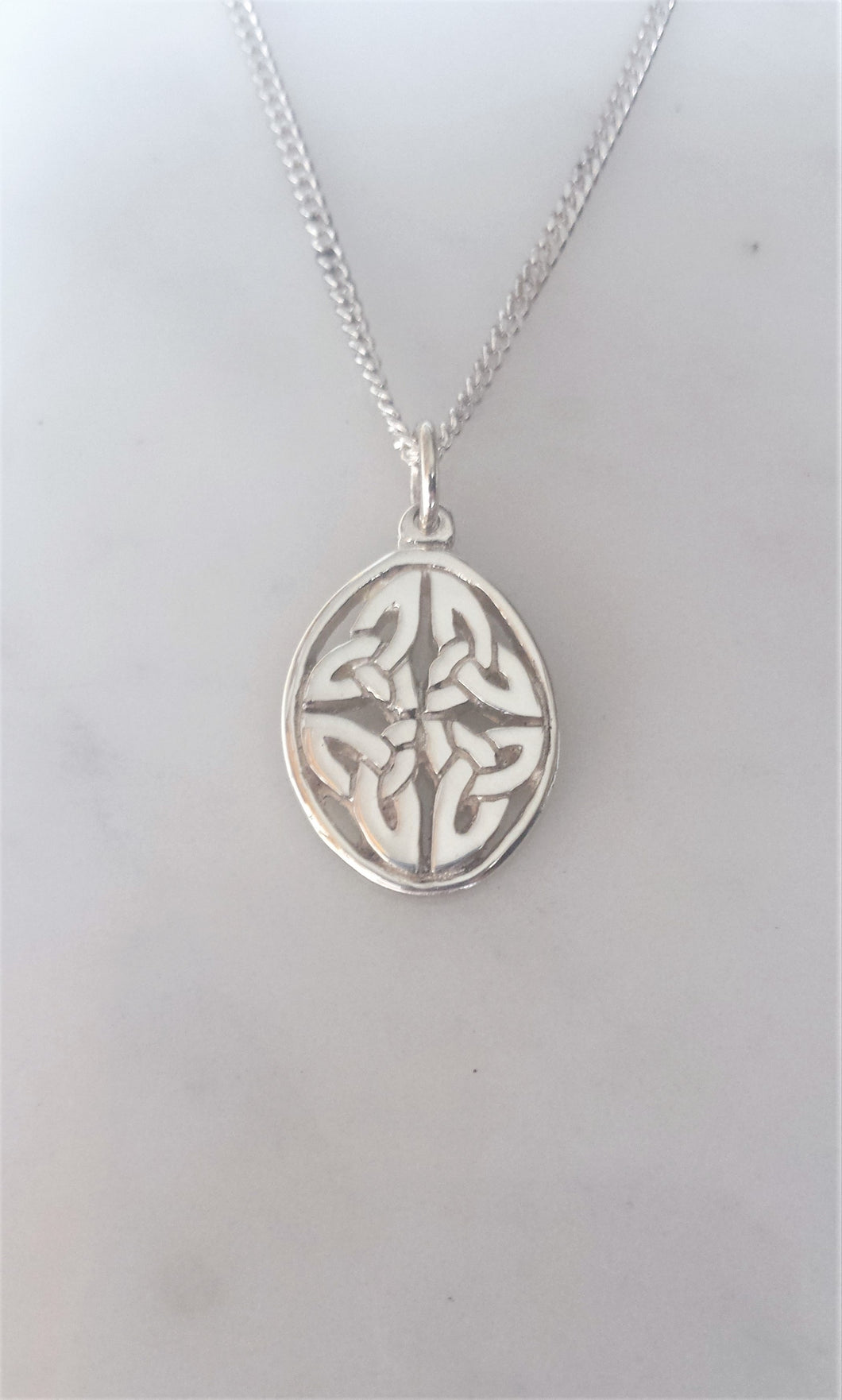 Celtic Necklace Silver, Full Length Celtic Chain Women - Celtic Knots –  SilverfireUK